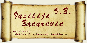 Vasilije Bačarević vizit kartica